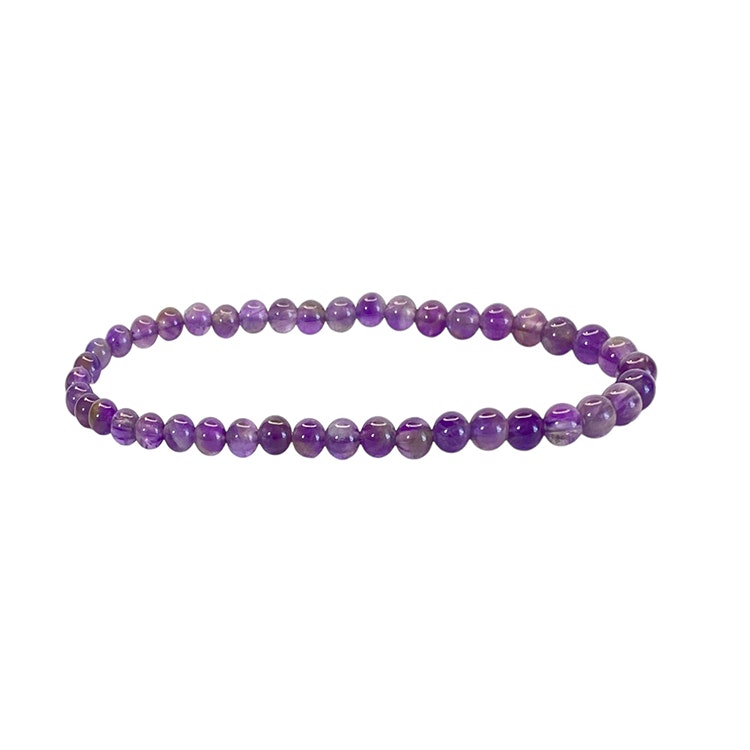 Ametist 4mm pärlor Armband