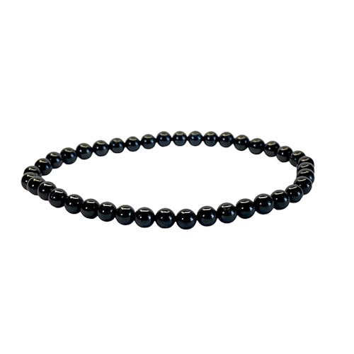 Turmalin Svart 4mm pärlor Armband