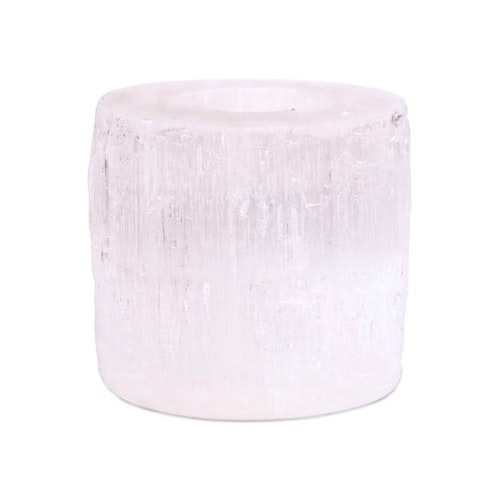 Selenit värmeljushållare 8x8cm (Cylinder)
