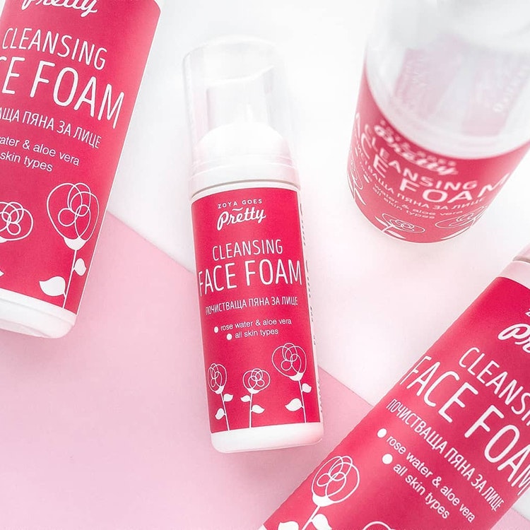 Cleansing Face Foam Rose Aloe Vera