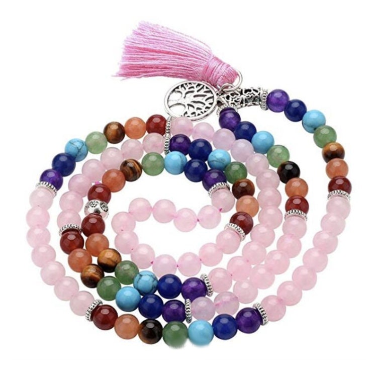 7 Chakra, Rosenkvarts Mala 108 pärlor