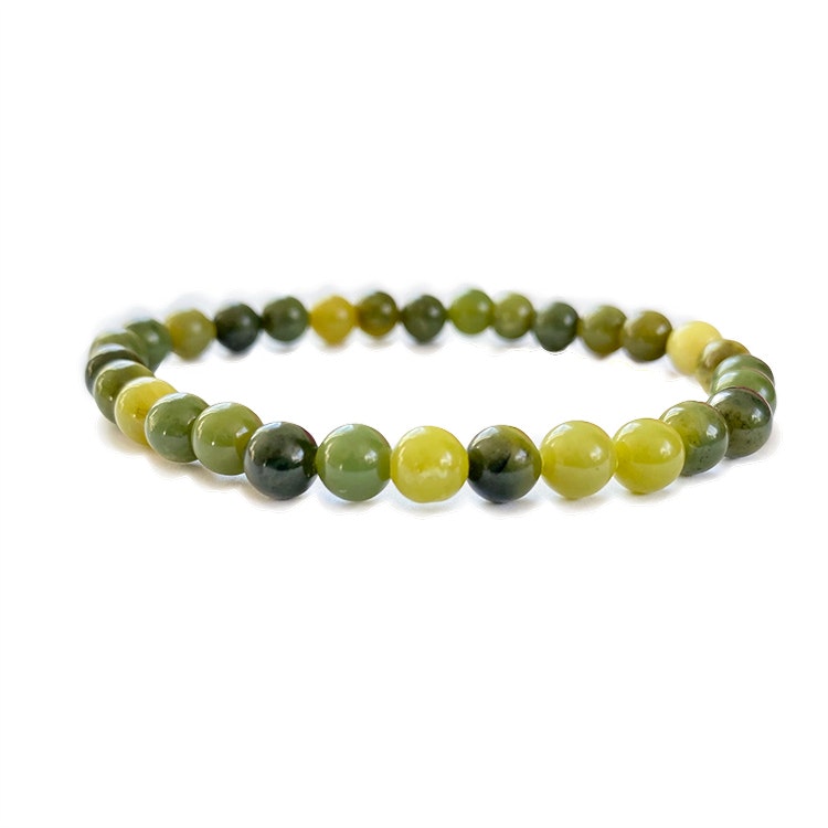 Nefrit Jade 6mm pärlor Armband