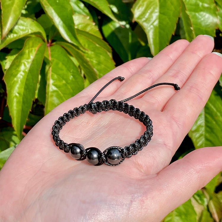 Shungit Armband BARN (Justerbart)