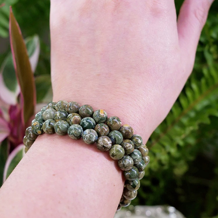 Ryolit 8mm pärlor Armband