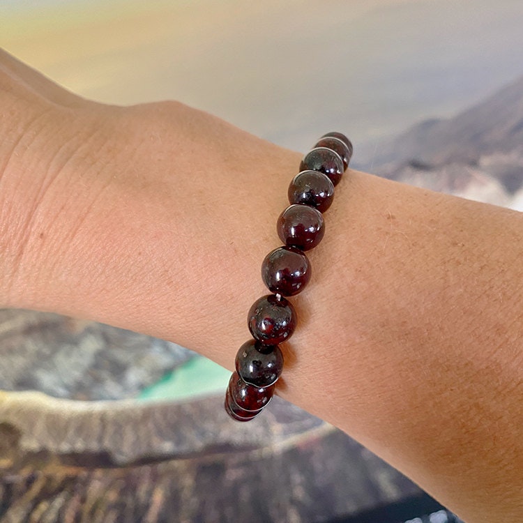 Breccijaspis Röd 8mm pärlor Armband