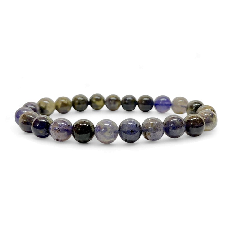 Iolite (Vattensafir) 8mm pärlor Armband