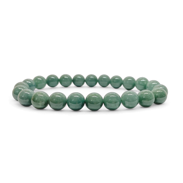 Smaragd 8mm pärlor Armband