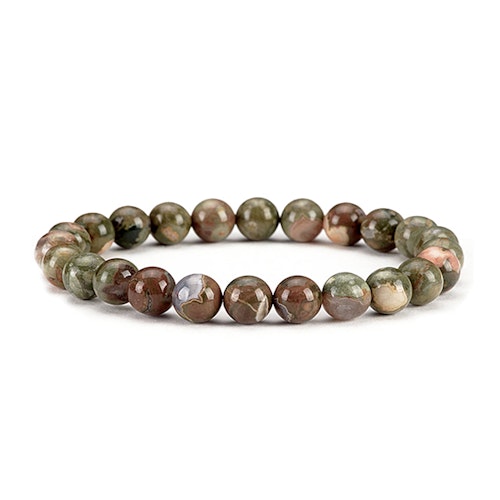 Ryolit 8mm pärlor Armband