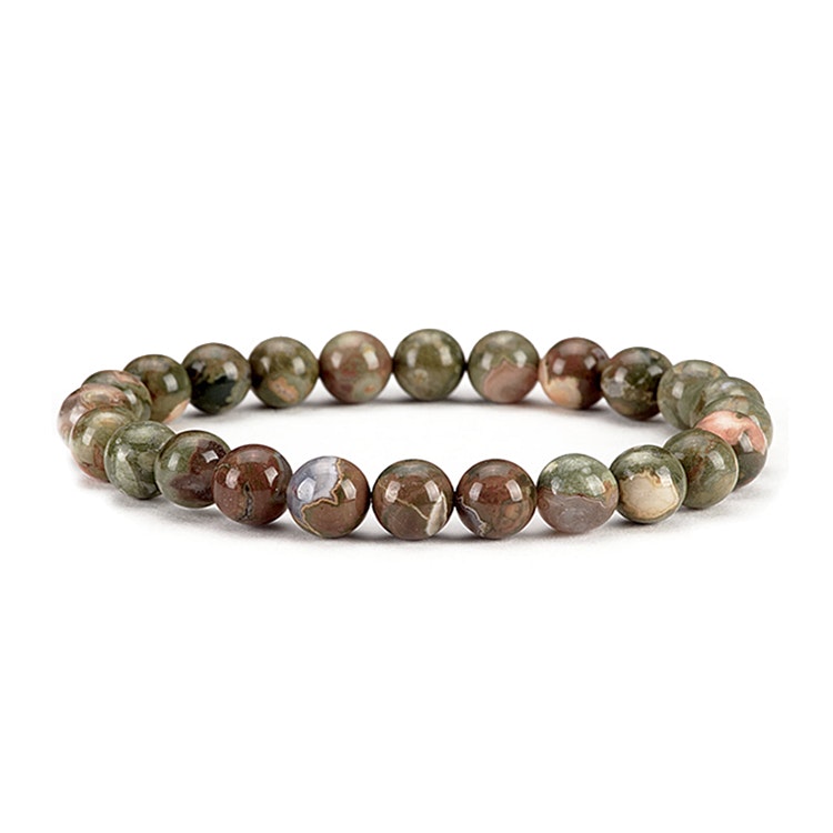 Ryolit 8mm pärlor Armband