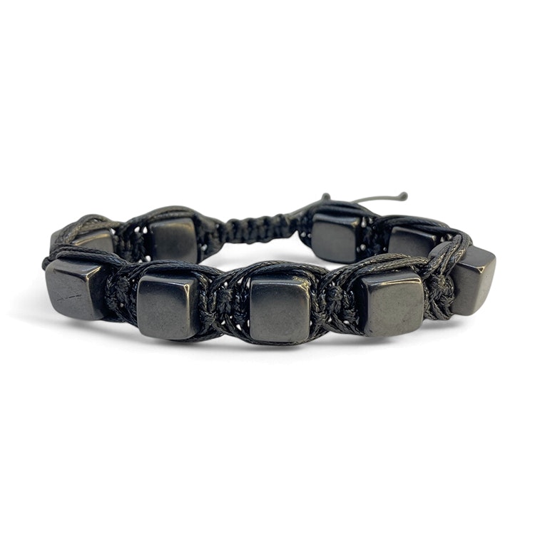 Shungit Armband KUB (Justerbart)