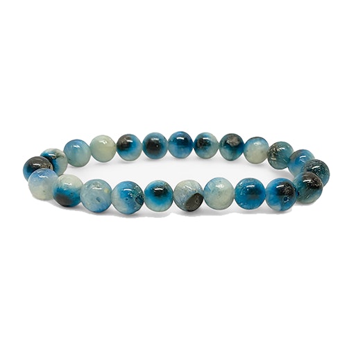 Blue Ice Nakauriit 8mm pärlor Armband