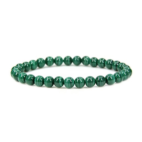 Malakit 6mm pärlor Armband