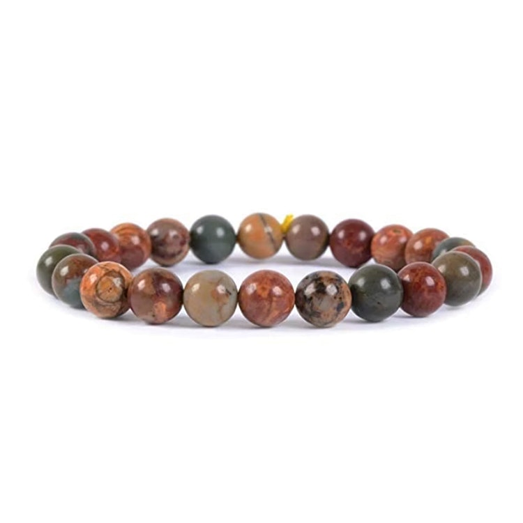 Jaspis Picasso 8mm pärlor Armband