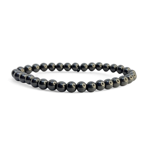 Shungit 6mm pärlor Armband
