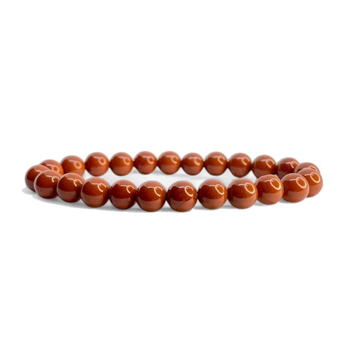 Jaspis Röd 8mm pärlor Armband