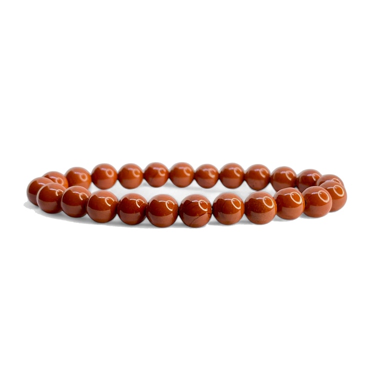 Jaspis Röd 8mm pärlor Armband