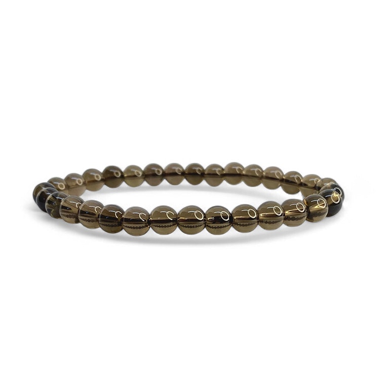 Rökkvarts 6mm pärlor Armband