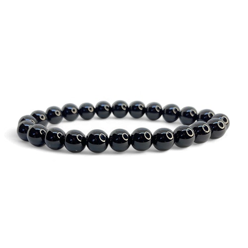 Onyx Svart 8mm pärlor Armband