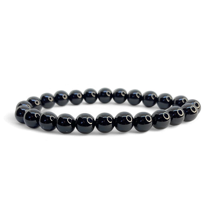 Onyx Svart 8mm pärlor Armband