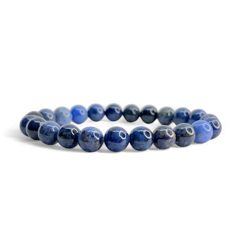 Dumortierit 8mm pärlor Armband