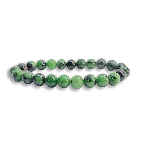 Rubinzoisit 8mm pärlor Armband