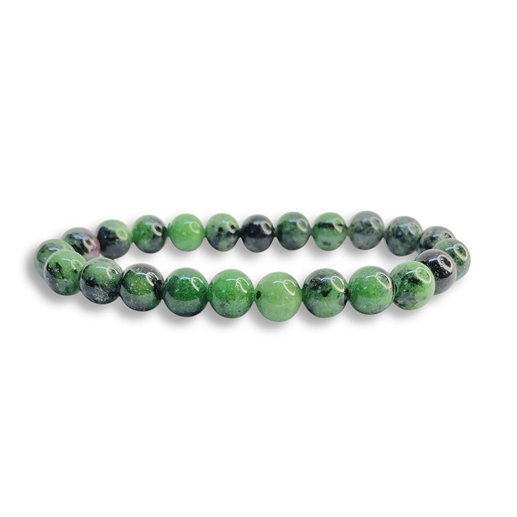 Rubinzoisit 8mm pärlor Armband