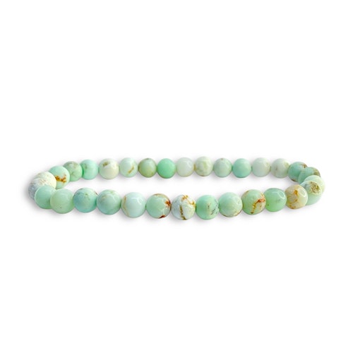 Krysopras 6mm pärlor Armband