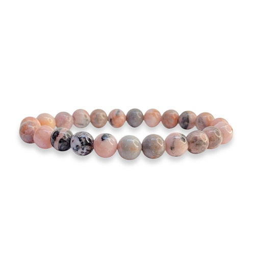 Opal Rosa 6mm pärlor Armband