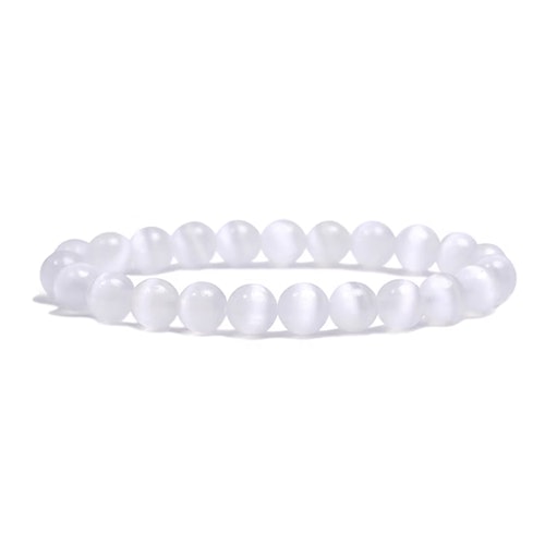 Selenit 8mm pärlor Armband