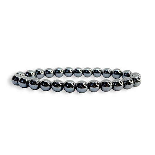 Hematit 8mm pärlor Armband