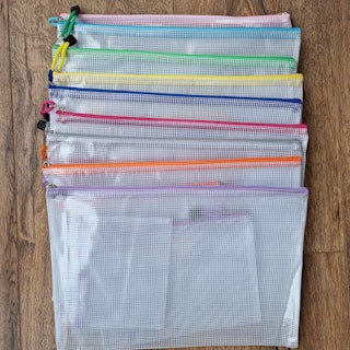 Plastfickor med blixtlås 3-pack
