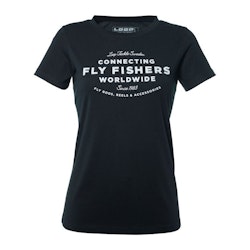 Womens Connecting Flyfishers T-shirt, Black
