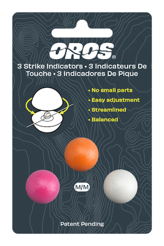 Oros Strike Indicator 3 colours on card