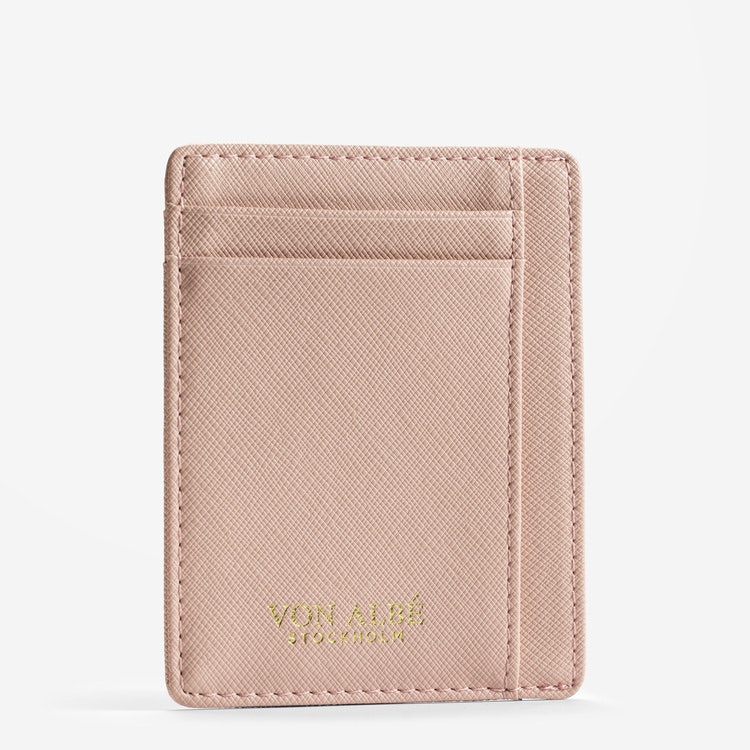 "Cannes" Korthållare - Saffiano rosé
