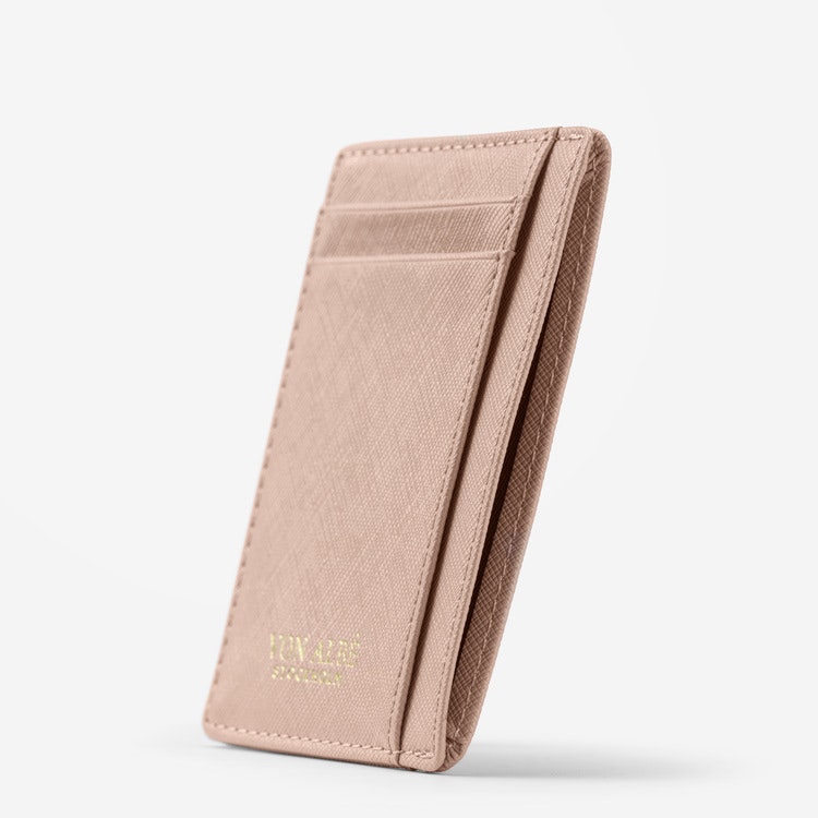 "Cannes" Korthållare - Saffiano rosé