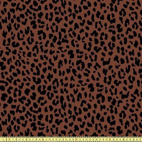 Bomullstrikå - konjak leopard
