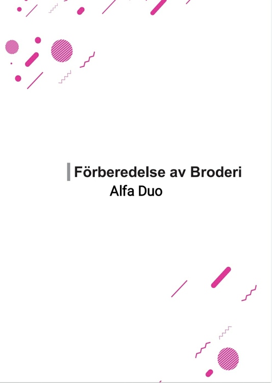 Alfa Duo sy och broderi Symaskin - Svensk manual, PDF , Andra HALVAN av manualen i ett större filformat, del 2