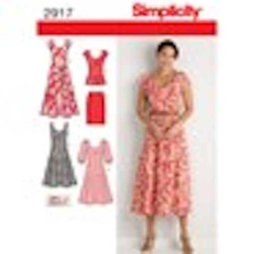 Simplicity 2917AA Klänning, kjol och top, stl. 36-44