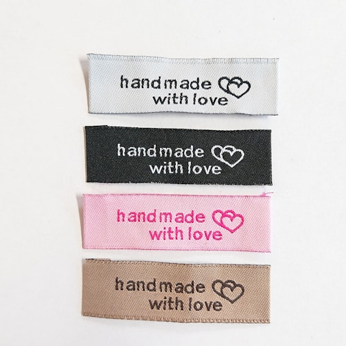 Märken - WITH LOVE 4-pack , rosa, brun, vit, svart