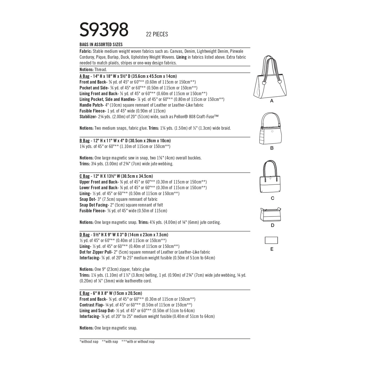 Simplicity S9398 OS Väska