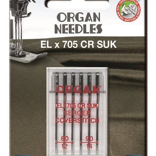 Nål ORGAN - ELx705 80 SUK CR ( trikå) 6-pack