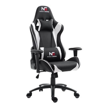 Gaming Racer Chair Svart/Vit - PU läder