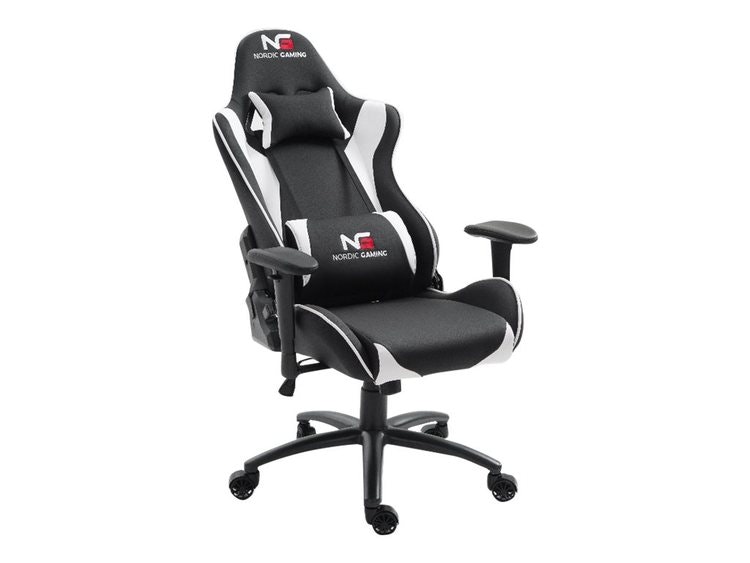 Gaming Racer Chair Svart/Vit - PU läder