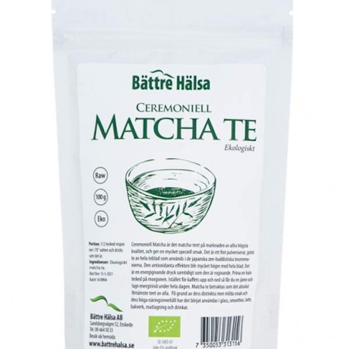 Matcha Te Ekologiskt 100 gram Bättre Hälsa