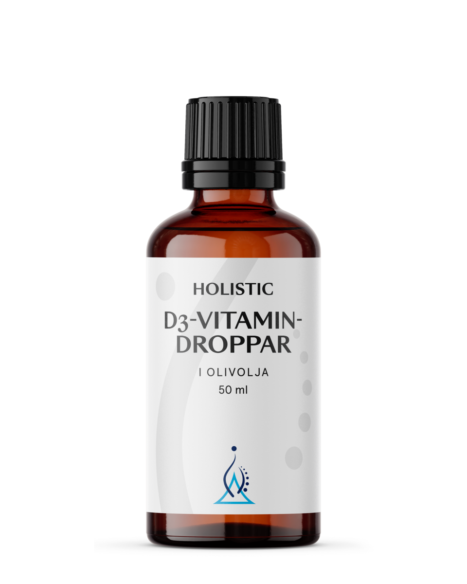 D3-vitamin Droppar i olivolja 50 ml Holistic