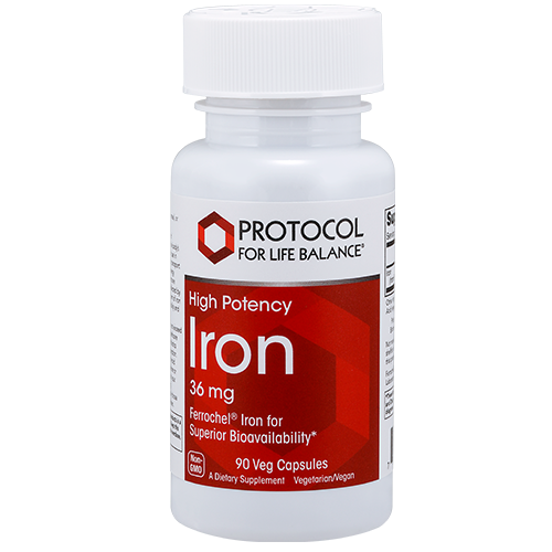 Järn (Iron) 36mg Ferrochel (R) 90 kapslar Protocool For Life