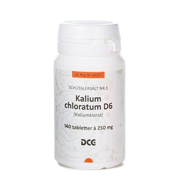 Kalium chloratum D6 (kaliumklorid) 250MG 140 tabletter DCG