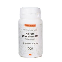 Kalium chloratum D6 (kaliumklorid) 250MG 140 tabletter DCG