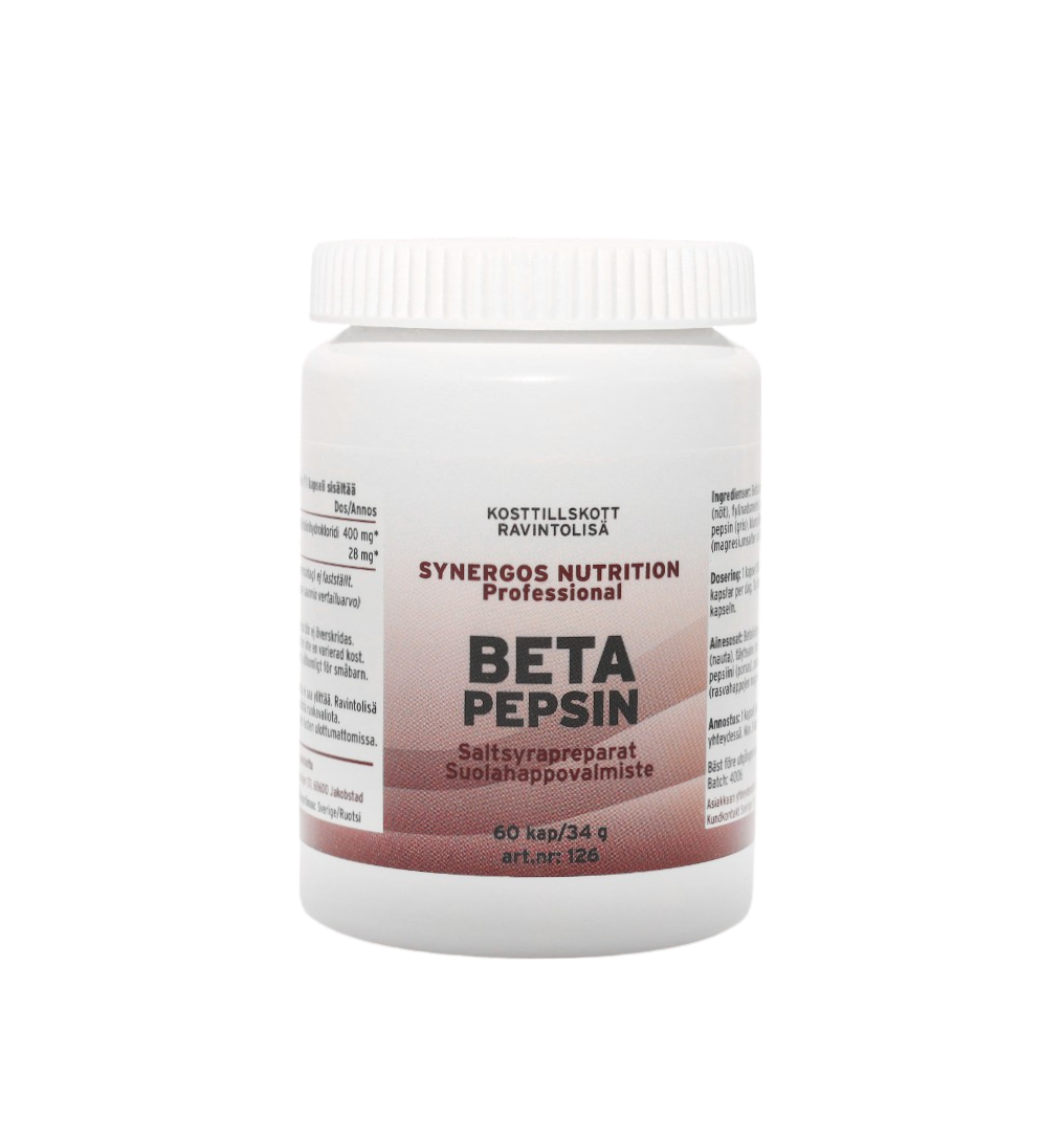 Beta Pepsin (Betain HCL) 60 kapslar EVP
