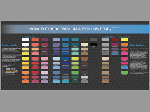 HTV Färgkort Premium samt katalog Nova Flex sortimentet.